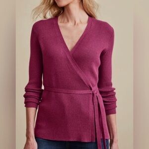 Soft Surroundings Clare Wrap Sweater XS Petite NWT